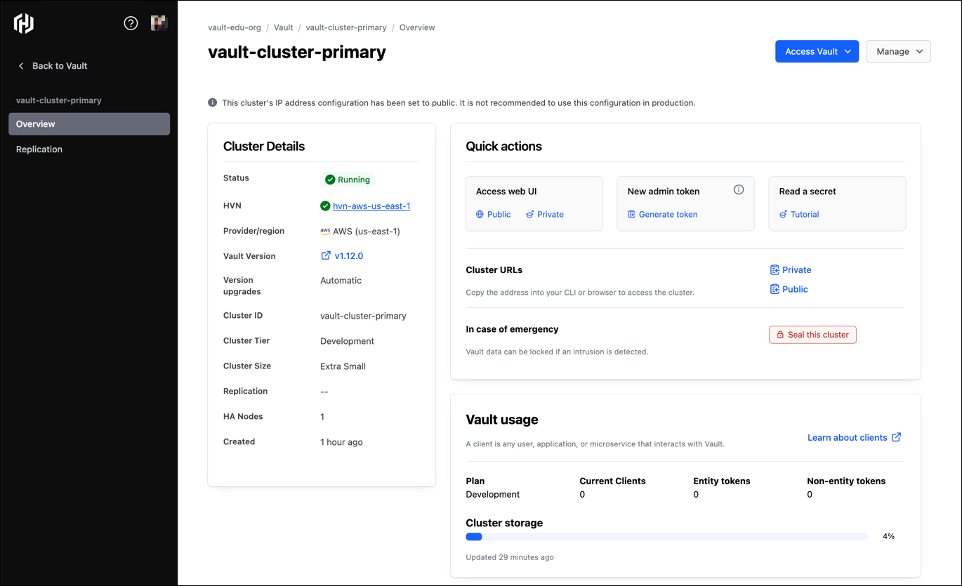 Hashicorp Vault Screenshot