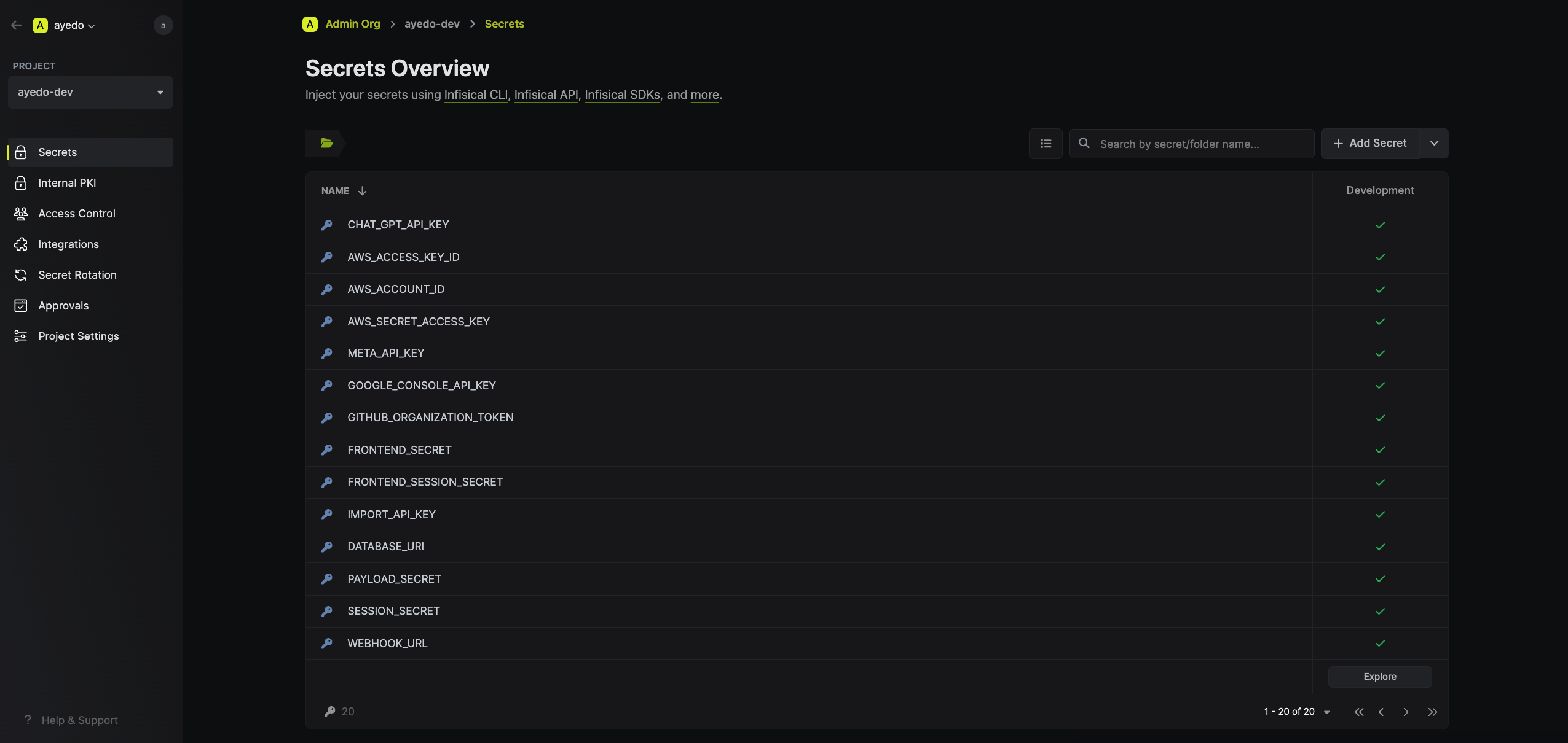 Infisical Screenshot