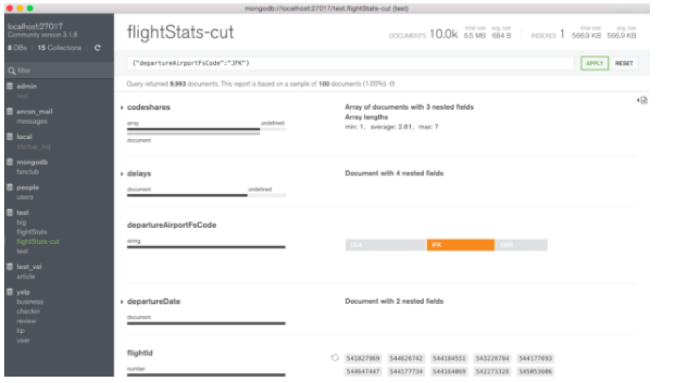 MongoDB Screenshot