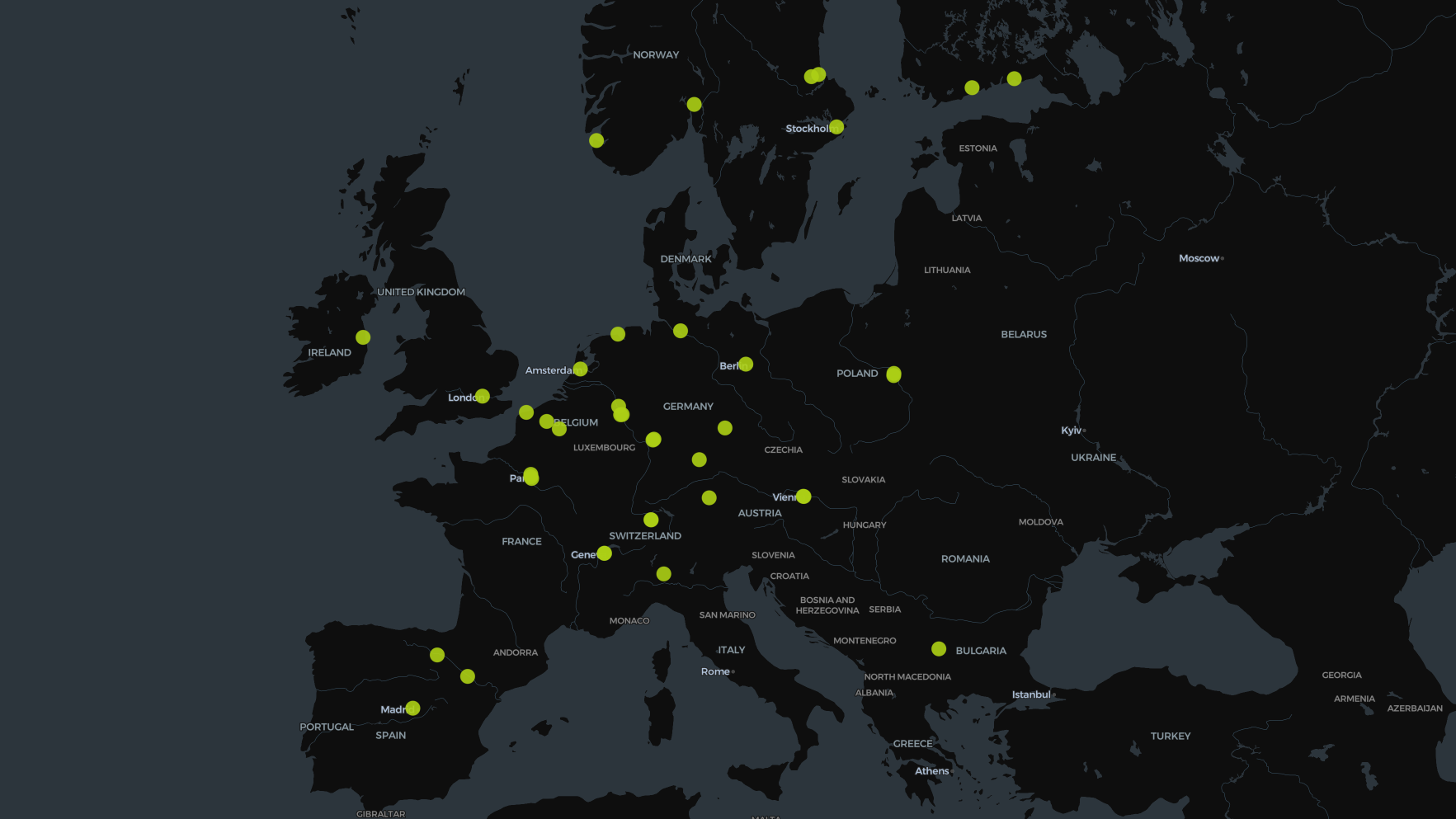 ayedo Datacenter Standorte in Europa