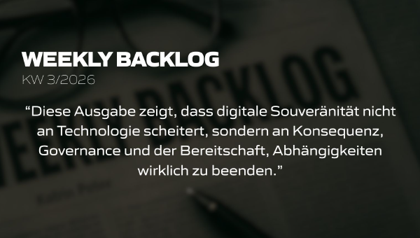 Weekly Backlog KW 3/2026