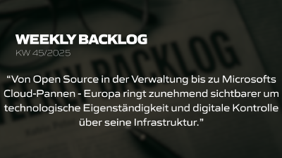 Weekly Backlog KW 45/2025