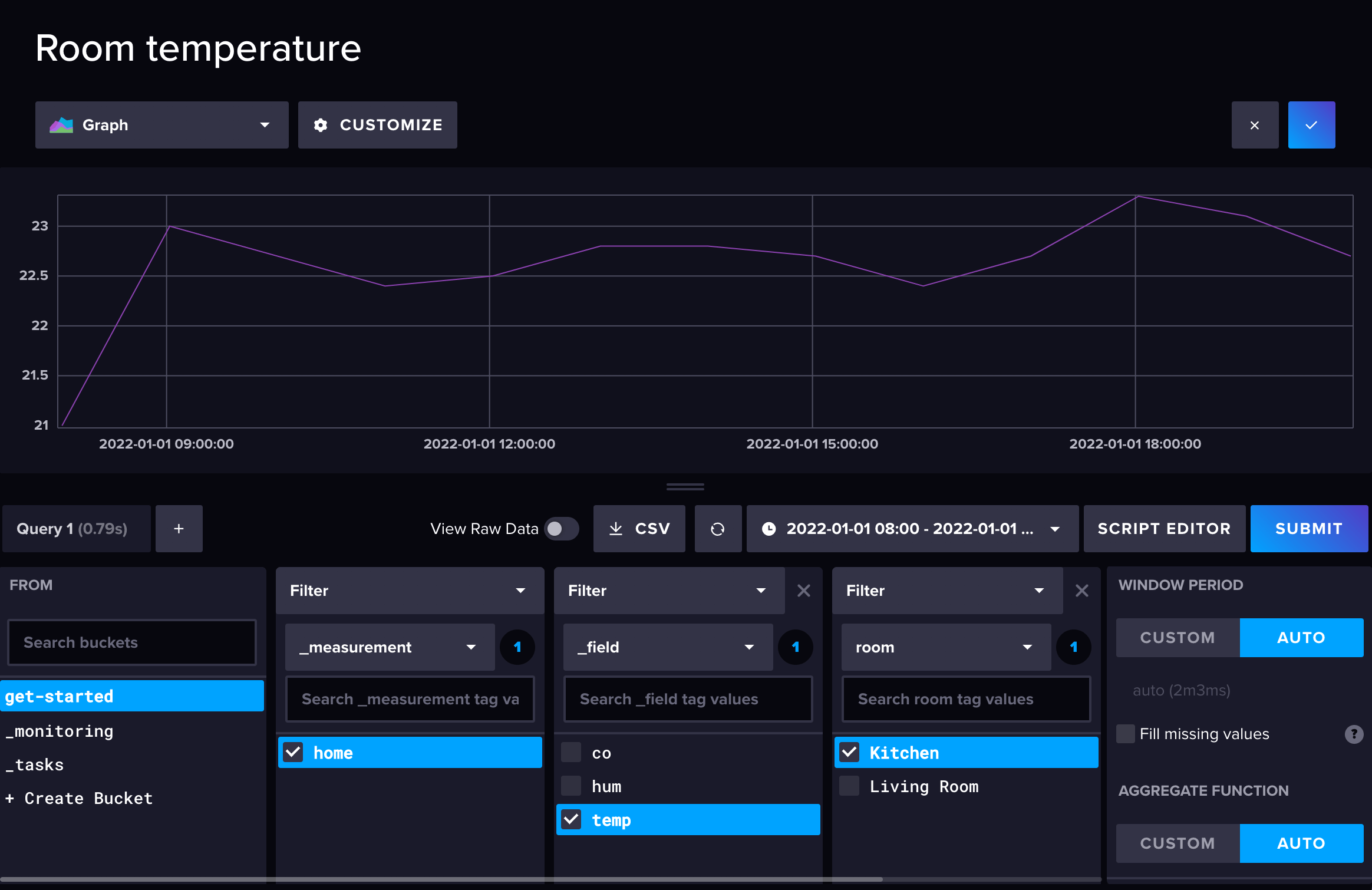 InfluxDB Screenshot