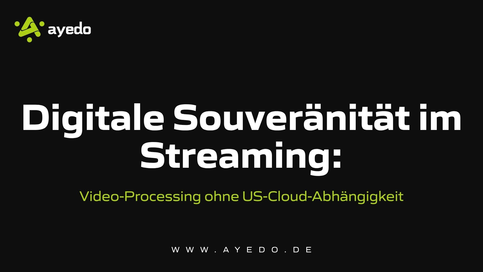 Digital Sovereignty in Streaming: Video Processing Without US Cloud Dependency