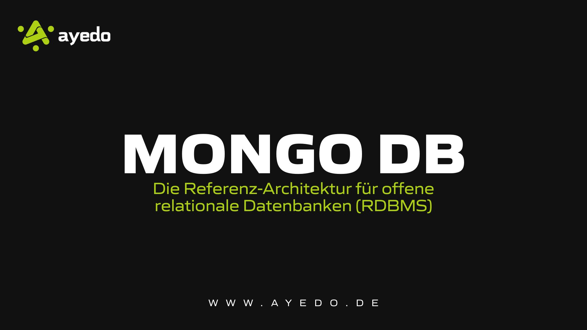 MongoDB: Die Referenz-Architektur für flexible Dokumenten-Datenbanken (NoSQL)