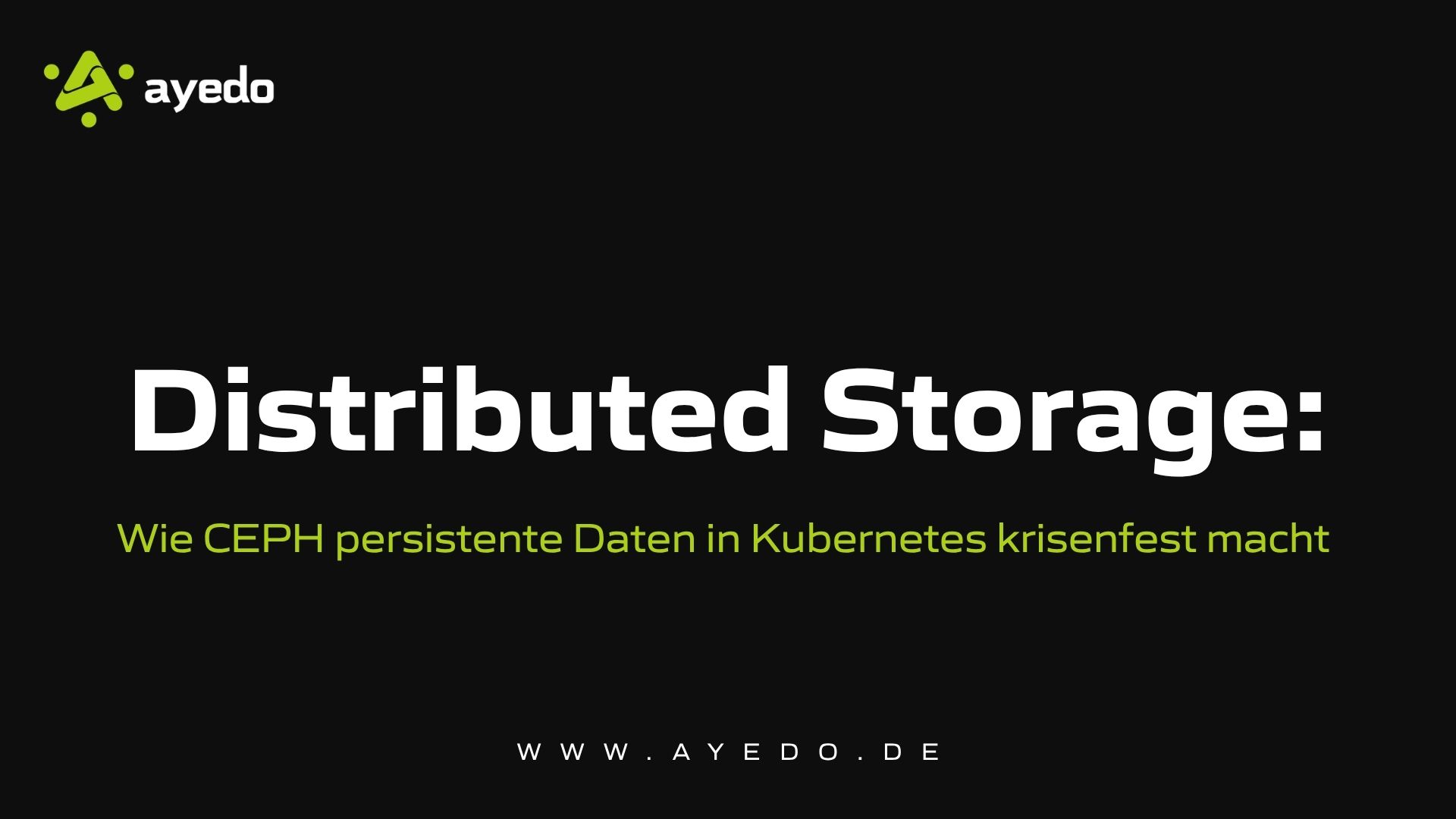Distributed Storage: Wie CEPH persistente Daten in Kubernetes krisenfest macht