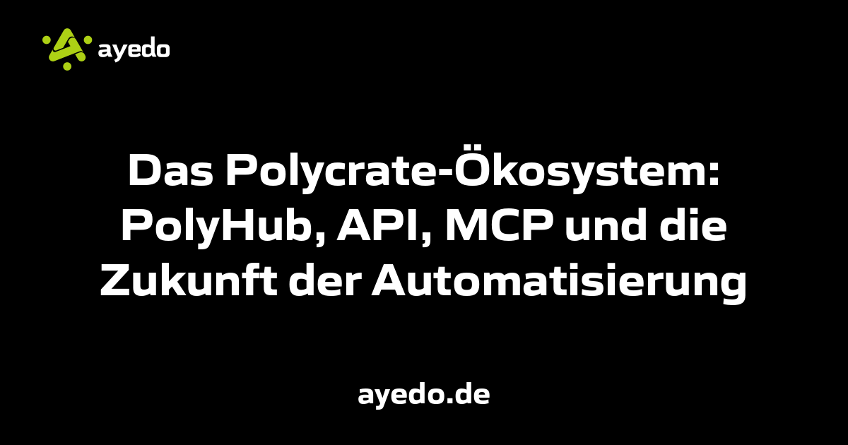 The Polycrate Ecosystem: PolyHub, API, MCP, and the Future of Automation