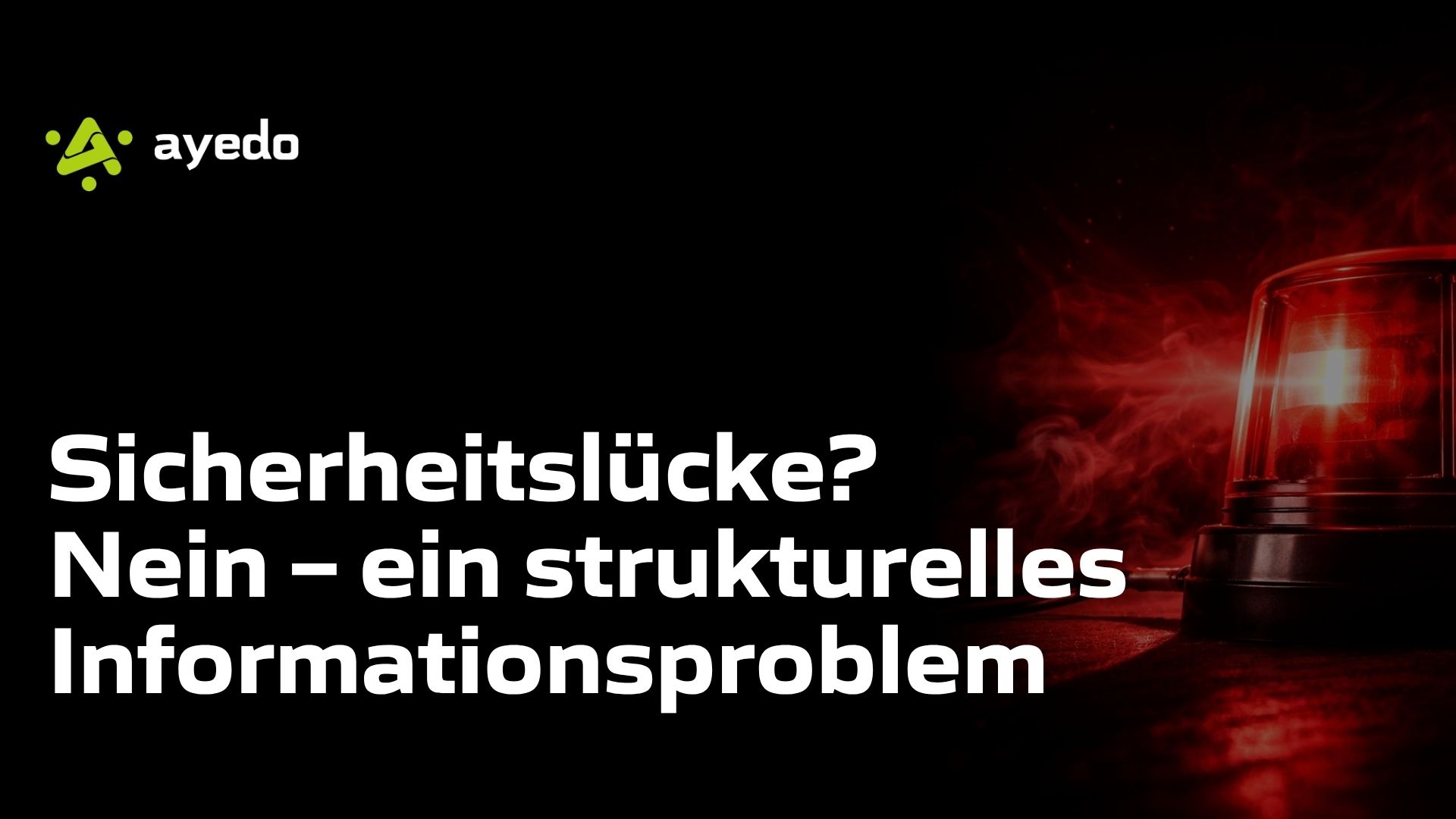 Security Flaw? No – A Structural Information Problem