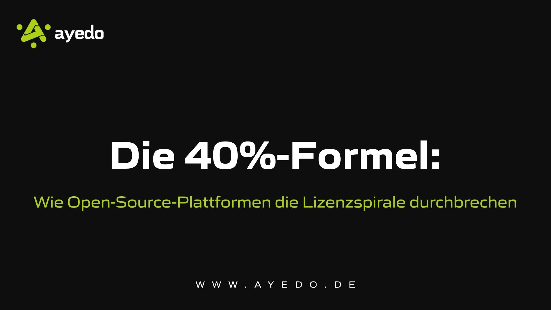 The 40% Formula: How Open-Source Platforms Break the Licensing Spiral