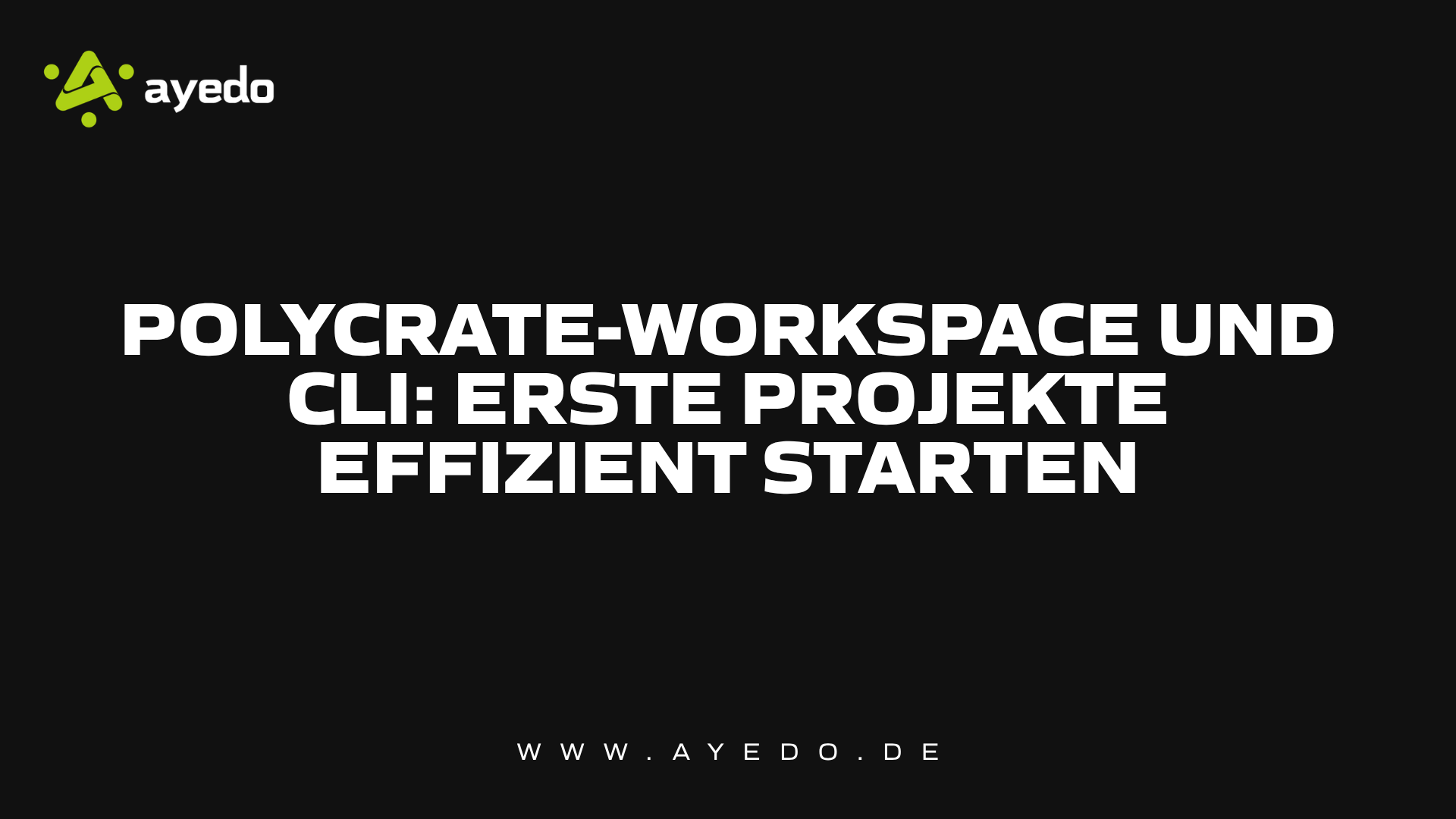 Polycrate-Workspace und CLI: Erste Projekte effizient starten