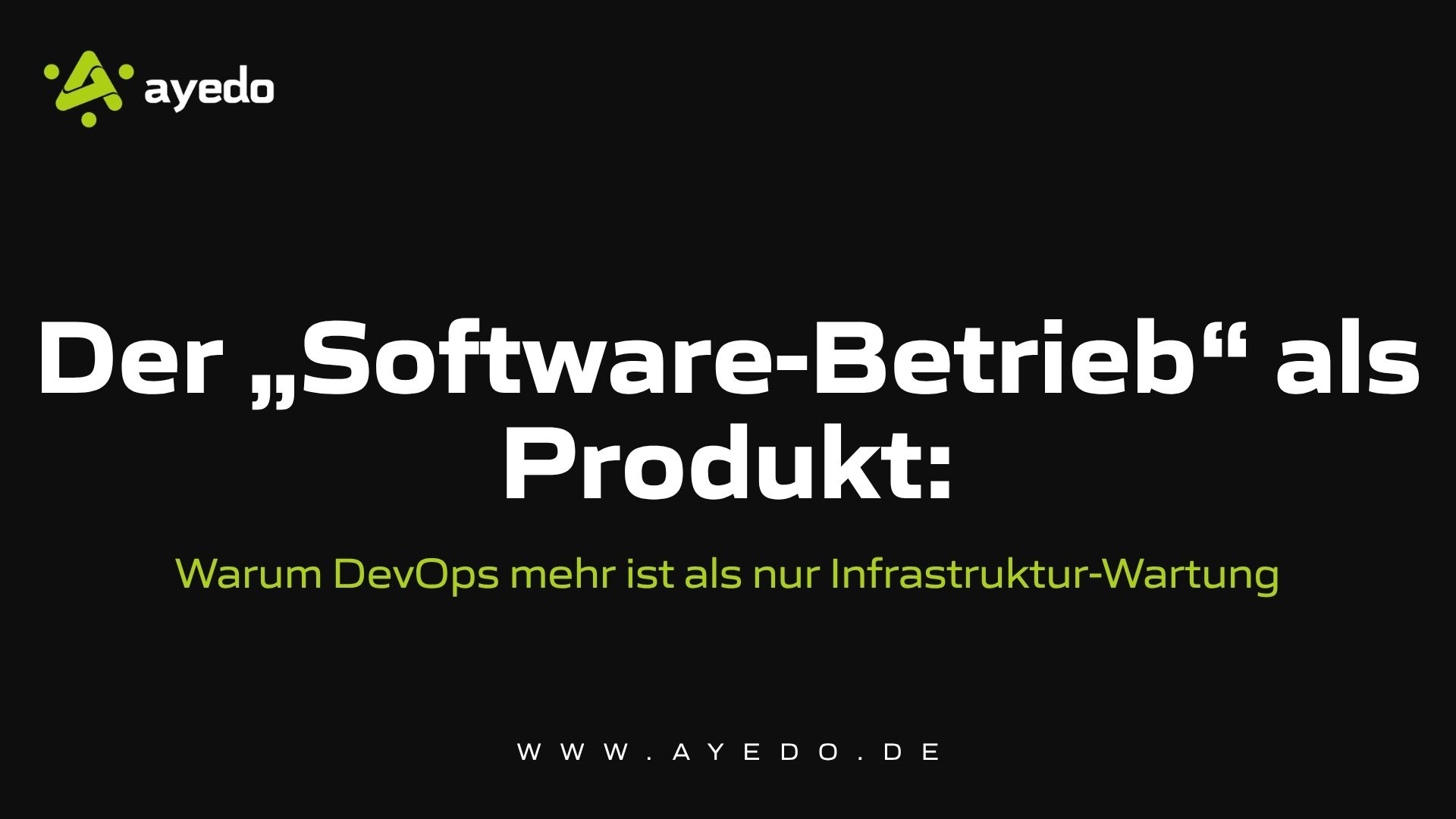 The "Software Operations" as a Product: Why DevOps is More Than Just Infrastructure Maintenance