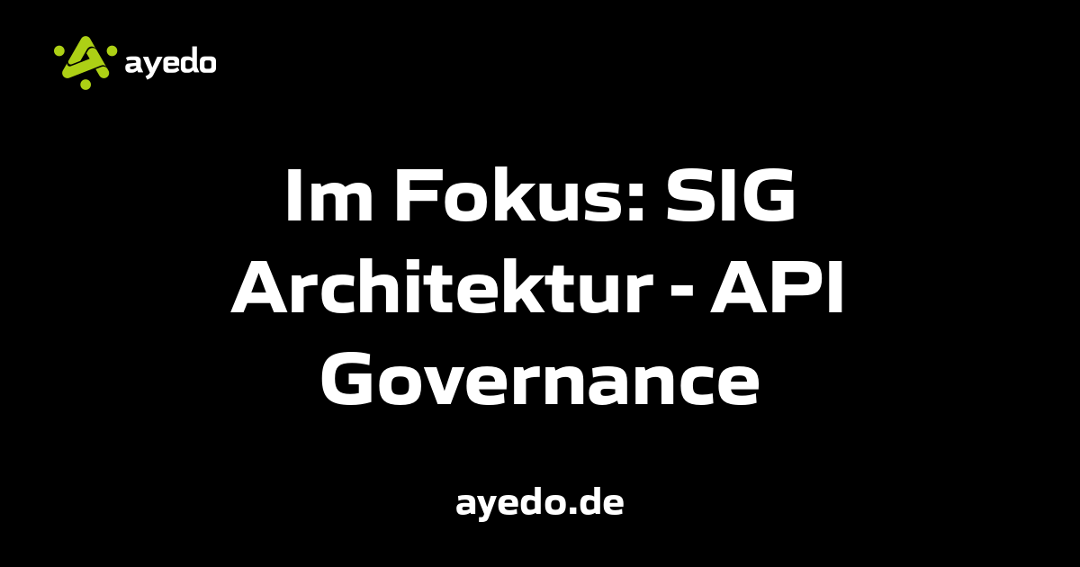 Im Fokus: SIG Architektur - API Governance