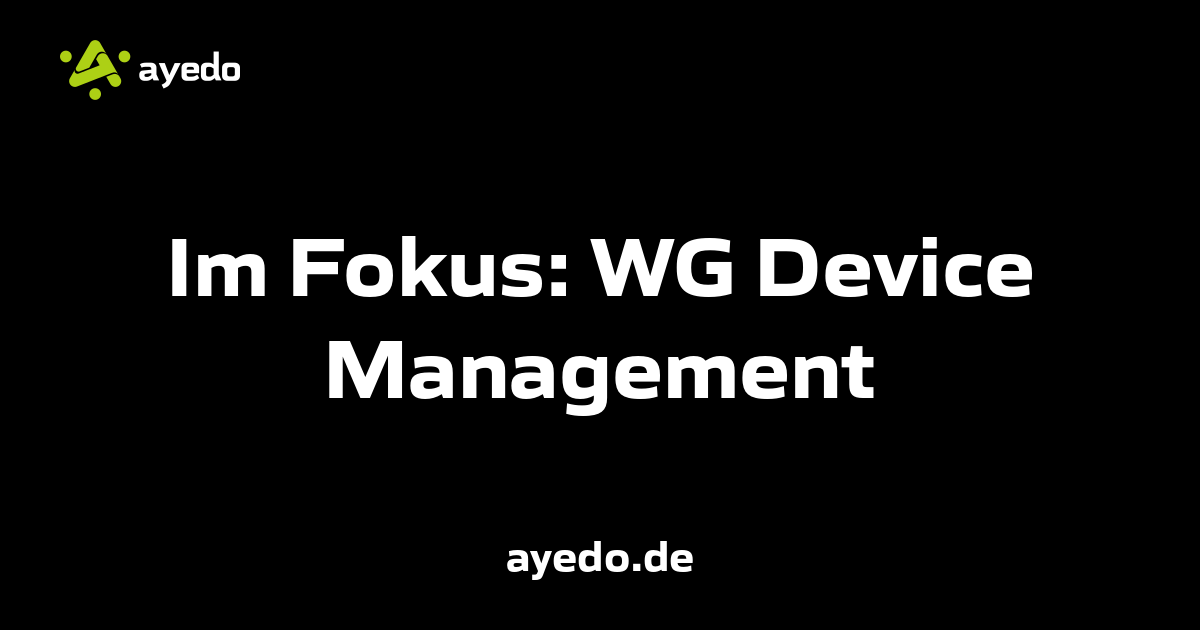Im Fokus: WG Device Management