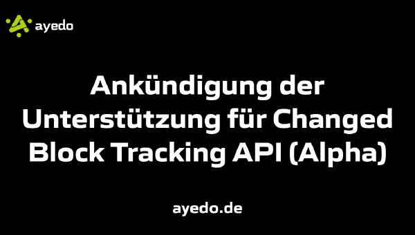Ankündigung der Unterstützung für Changed Block Tracking API (Alpha)