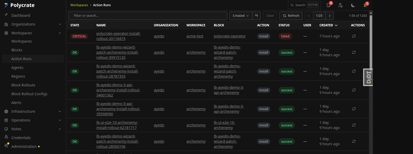 Action Runs & Audit