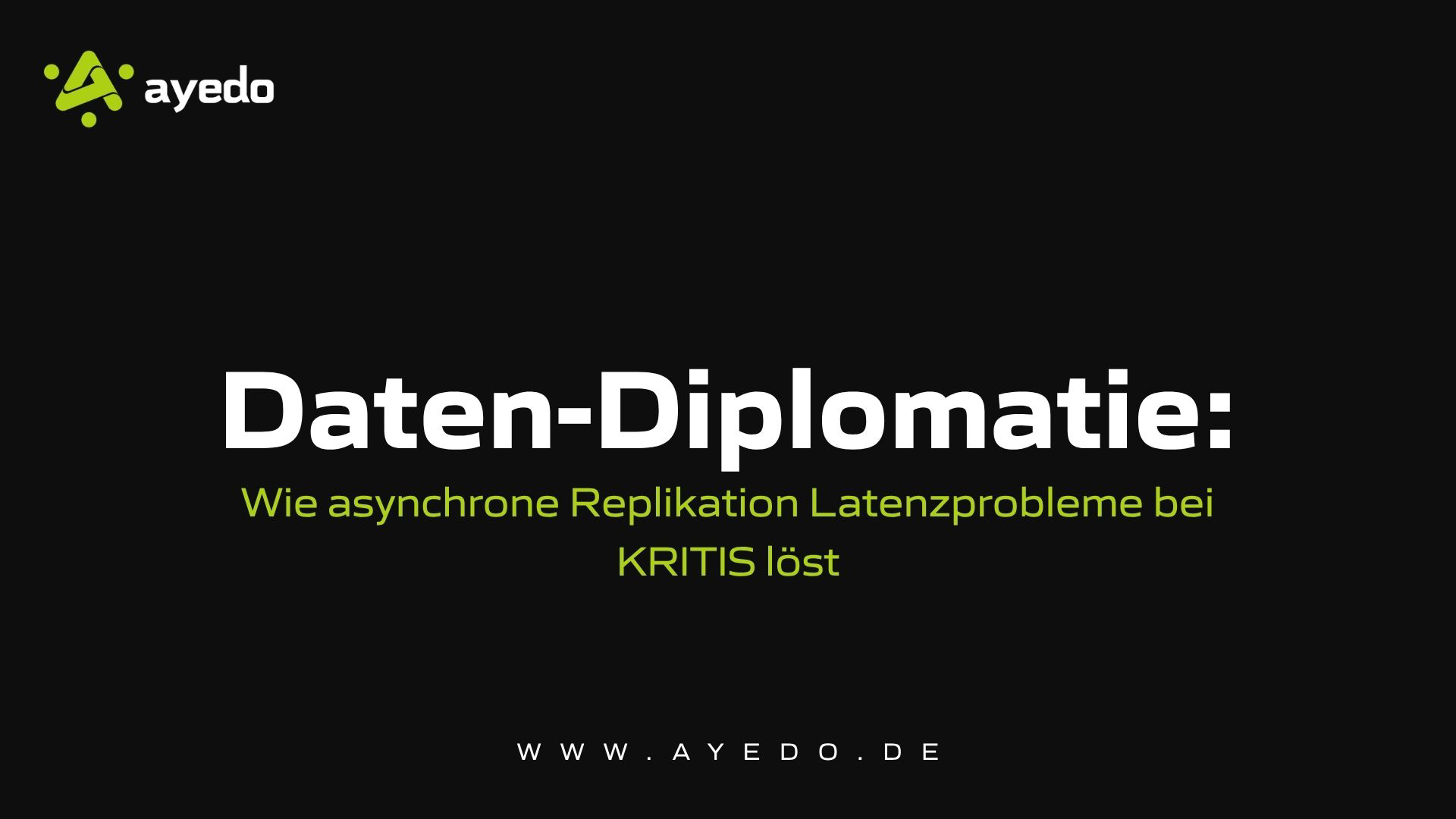 Daten-Diplomatie: Wie asynchrone Replikation Latenzprobleme bei KRITIS löst