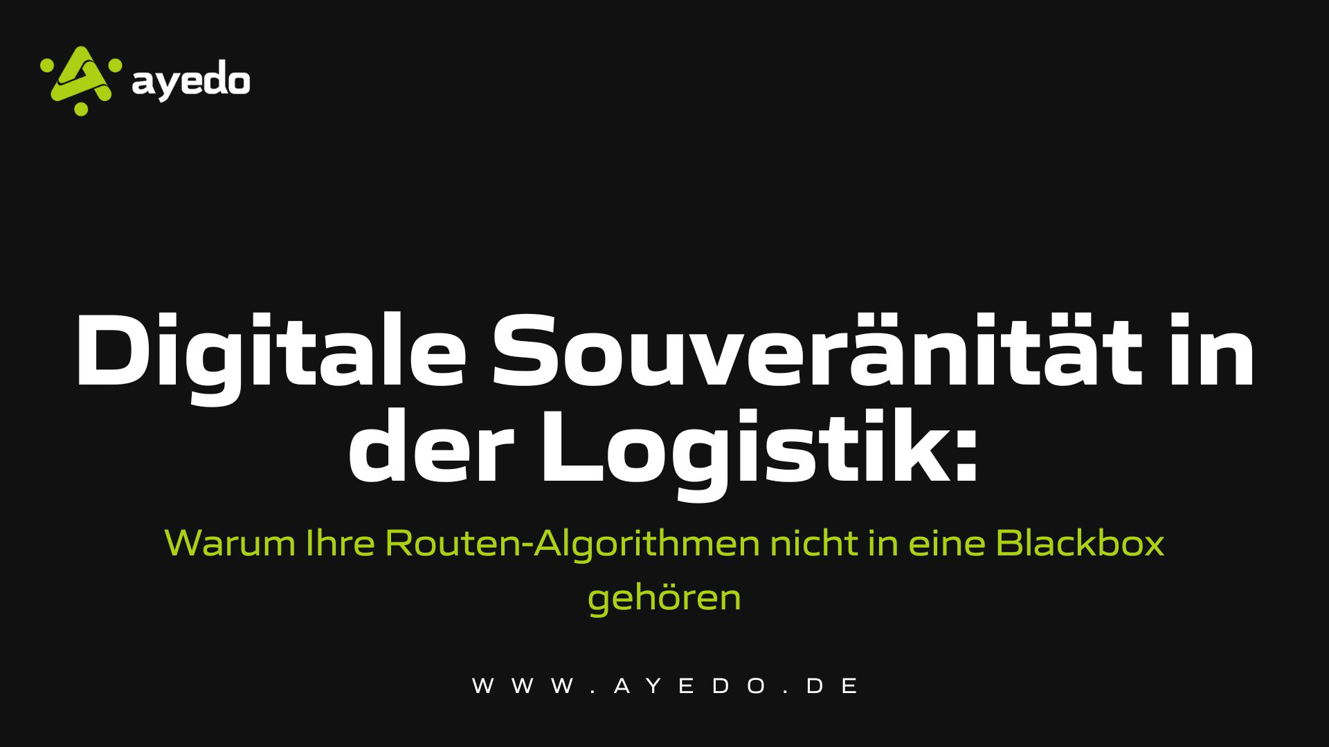 Digitale Souveränität in der Logistik