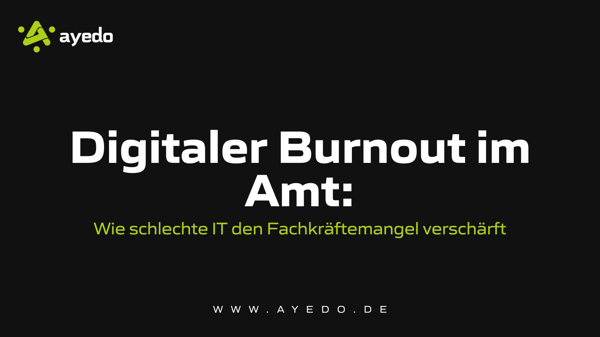 Digitaler Burnout im Amt: Wie schlechte IT den Fachkräftemangel verschärft