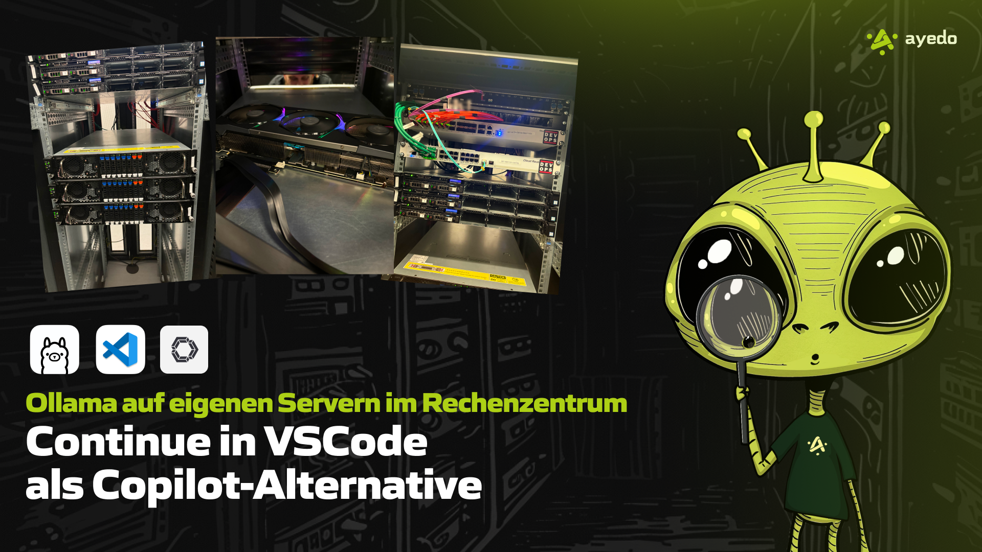 Ollama auf eigenen Servern im Rechenzentrum mit Continue in VSCode als Copilot-Alternative