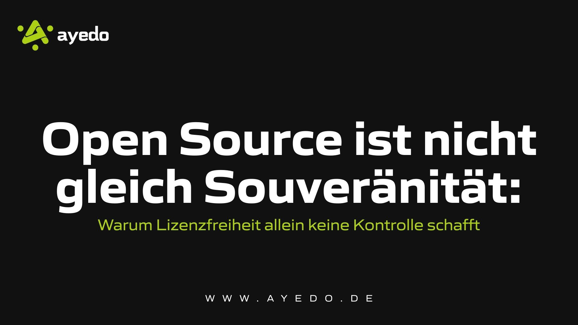 Open Source is Not Synonymous with Sovereignty
