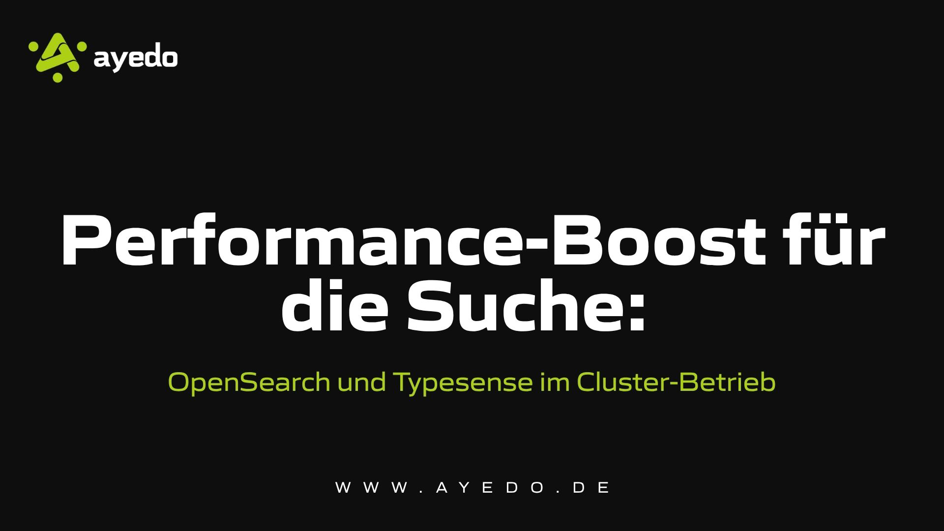 Performance-Boost für die Suche: OpenSearch und Typesense im Cluster-Betrieb
