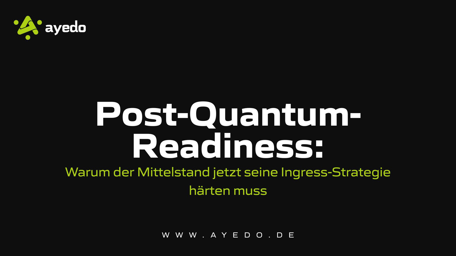 Post-Quantum Readiness: Why SMEs Must Harden Their Ingress Strategy Now