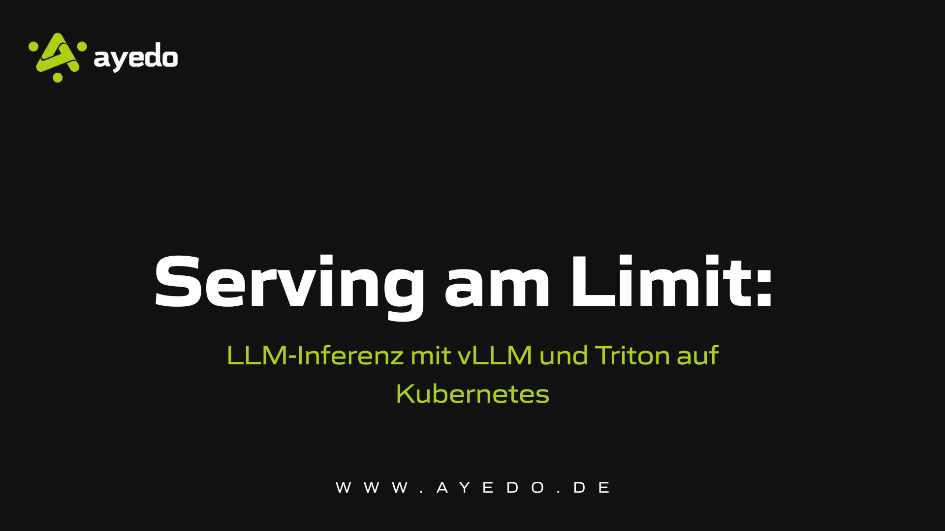 Serving am Limit: LLM-Inferenz mit vLLM und Triton auf Kubernetes