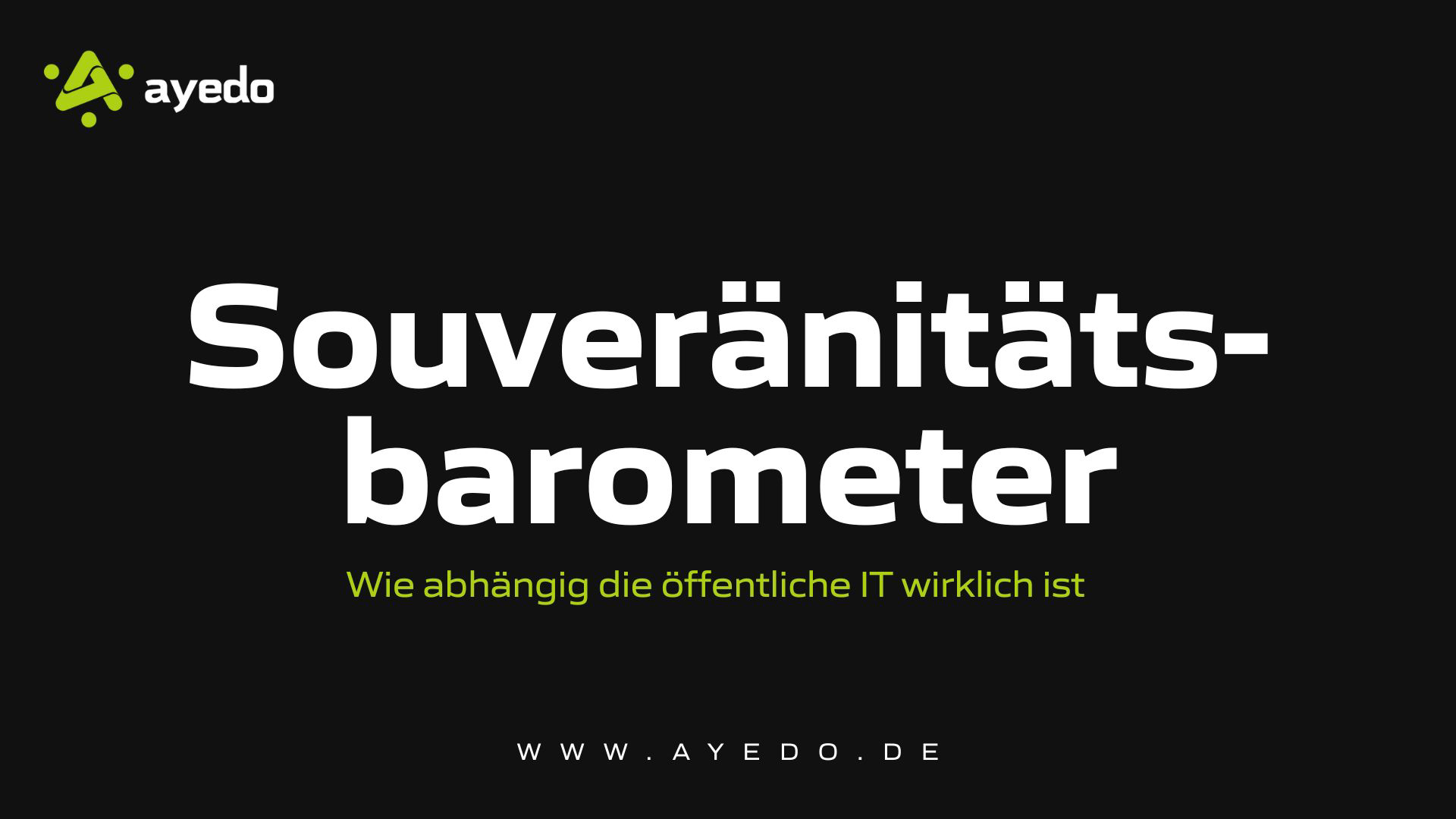 Souveränitätsbarometer: Wie abhängig die öffentliche IT wirklich ist