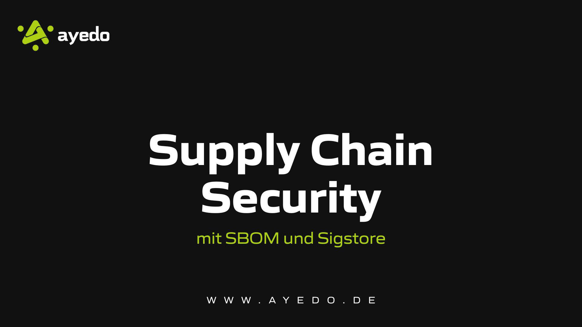 Supply Chain Security mit SBOM und Sigstore